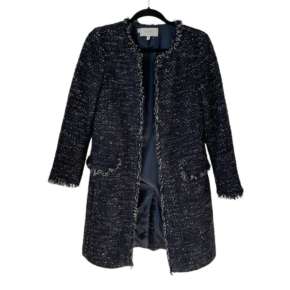 Hobbs of London tweed coat size 4‎ blue